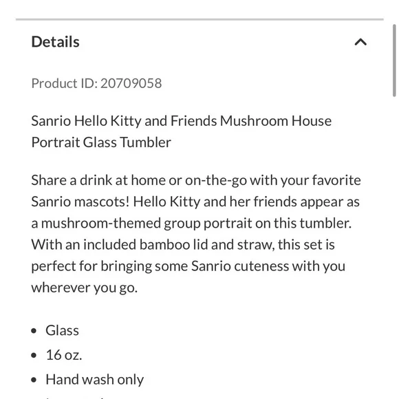 New Sanrio and friends mushroom house tumbler - Picture 3 of 6